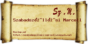 Szabadszállási Marcell névjegykártya
