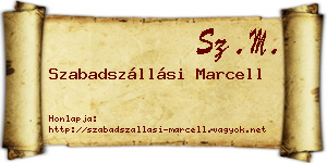Szabadszállási Marcell névjegykártya