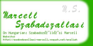 marcell szabadszallasi business card